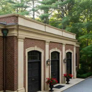 Portico Brick With Ruby Flourishes