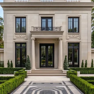 Regal Residence with Stylish Symmetry