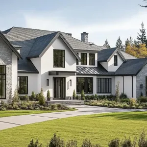 Gabled Grandeur Amongst Greenery