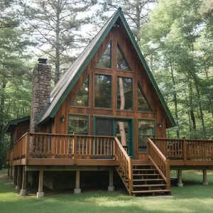 A-Frame Hideaway with a Timber Terrace