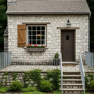 Rustic Stone Haven with Garden Charm