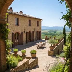Sun-Baked Terracotta Terrace Country House