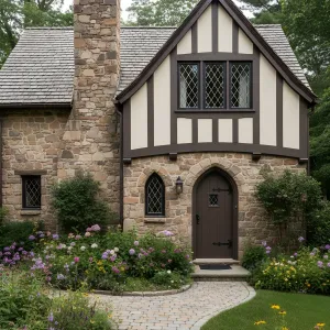 Pebble-Trimmed Tudor Garden Cottage