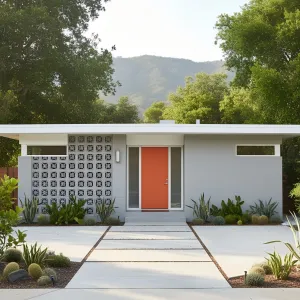 Orange Door Odyssey with Greenery Abound