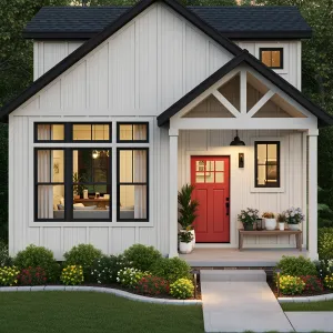 Charming Cottage with a Poppy Red Door