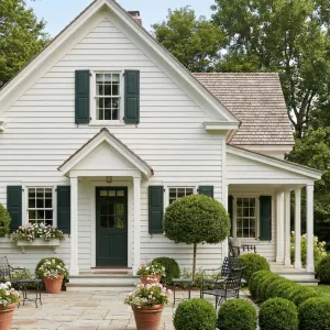 Green Shutter Cottage With Garden Terrace
