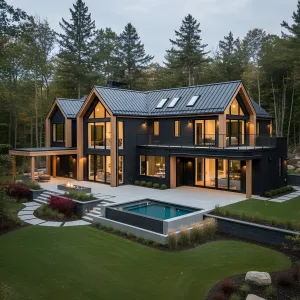 Forest-Edge Noir Gable Retreat