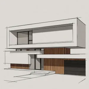 Floating Box Modern Courtyard Home