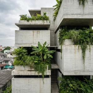 Vertical Jungle Concrete Habitat