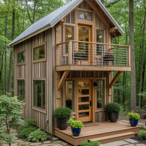 Tiny Treetop Haven With a Balcony Brew