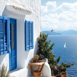 Vibrant Blue Shutters