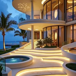 Curvy Cascade Haven with Ocean Views