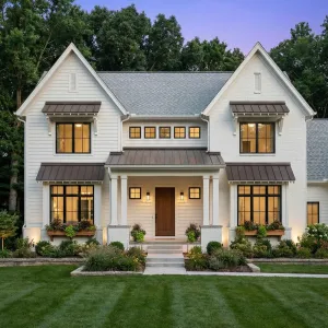 Evening Copper Awning Farmhouse Charm