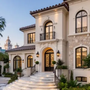 Luxurious Villa with Curved Elegance