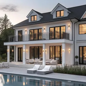 Stunning Modern Mansion With A Poolside Paradise