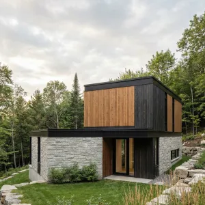 Stacked Timber Stone Forest Cube