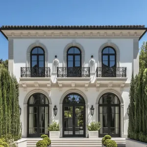 Neoclassical Daytime Stunner: Courtyard Charm