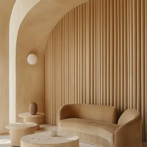 Curved Serenity in Earthy Tones