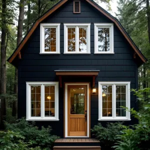 Elegant Ebony Haven in the Woodland