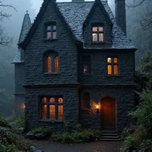 Whispering Shadows: A Luminescent Halloween Haven