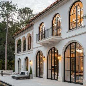 Elegant Arches and Poolside Bliss