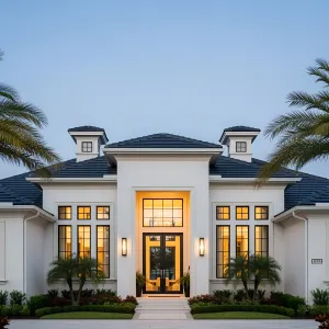 Sleek Splendor: The House of Twinkling Lights