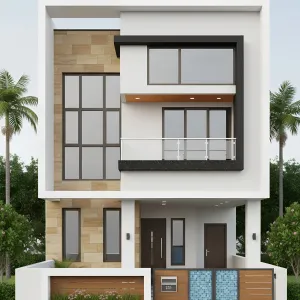 Frame-Lined Triplex With Mosaic Gate