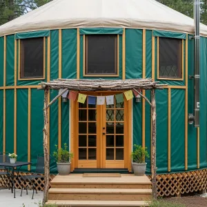 Circular Oasis: The Charming Canvas Cabin