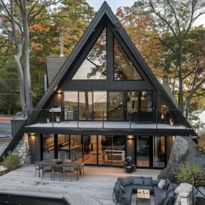 A-frame With Large Outdoor Deck