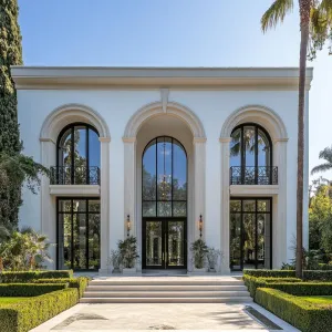 Glistening Mansion with Arched Magnificence