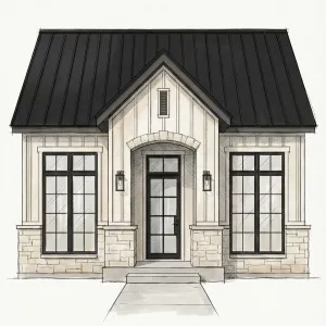 Modern Stone And Steel Cottage