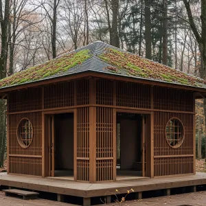 Moss-Capped Zen Pavilion