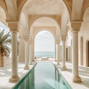 Mediterranean Marvel: Arched Elegance by the Sea