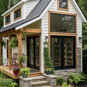 Petite Pine Perch With a Mirthful Porch