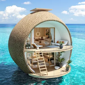 Floating Orb on Crystal Waters