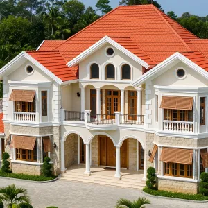 A Villa Vibe with a Red Roof Surprise