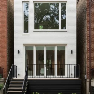 White Brilliance: A Minimalist Row House Gem