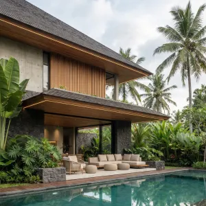 Lush Jungle Poolside Sanctuary Home