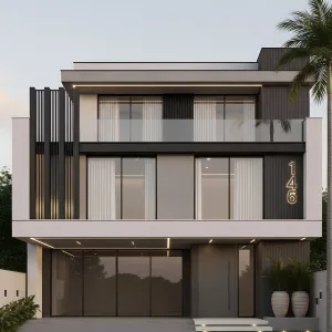 Noir Ledger Balcony Stripes
