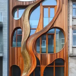 Wavy Wood Whirlwind: Barkitecture Extravaganza