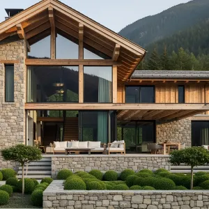 A Mountain Haven: Where Stone Greets Timber