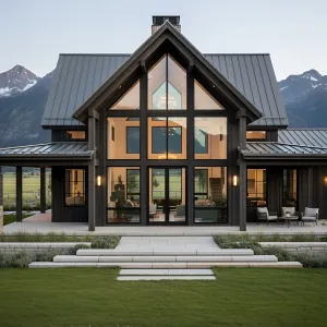 Modern Marvel Amidst Mountain Majesty