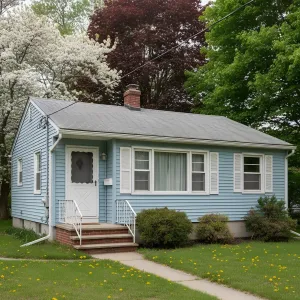 Powder-Blue Step Gable Ranch