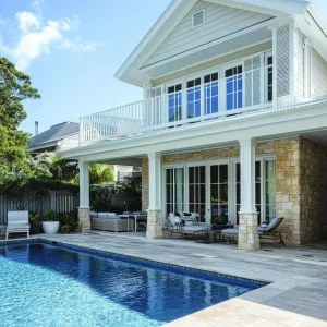 Poolside Bliss with Sleek Shutters
