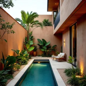 Aqua Serenity Among Palm Whispers