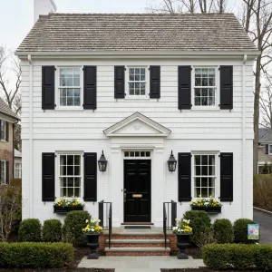 Tailored Traditional Home With Inky Trim