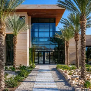 The Palm Pathway: A Modern Retreat