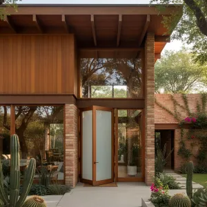 Brick-and-Wood Paradise in the Cactus Kingdom