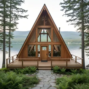 A-Frame Allure: Nestled by Tranquil Waters
