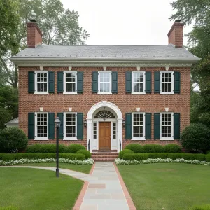 Arched-Entry Brick Colonial Balance